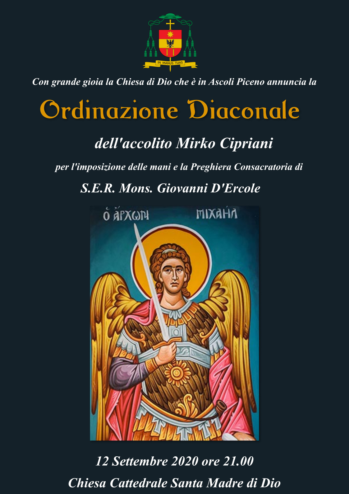 Locandina Ordinazione Diaconale Mirko Cipriani
