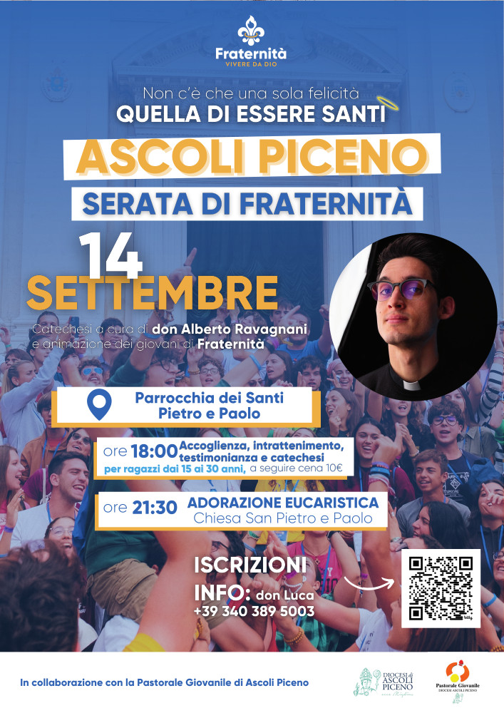 Incontro con don Alberto Ravagnani e i ragazzi di fraternità - locandina