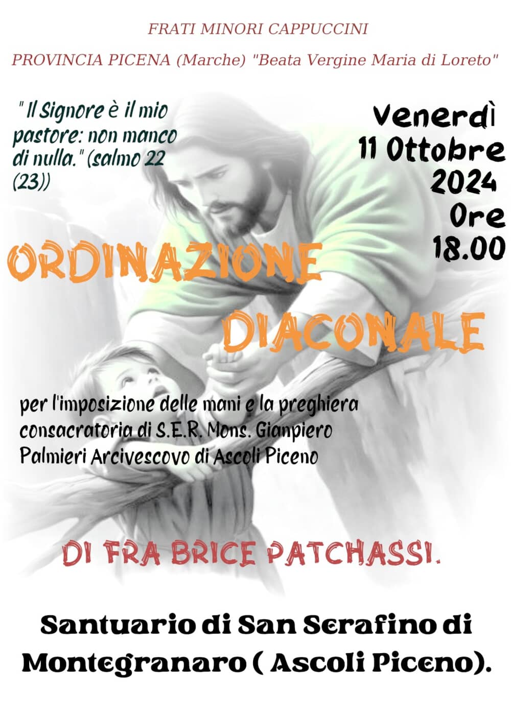 Ordinazione diaconale di Fra Brice Pathassi - 