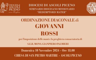 Ordinazione diaconale del seminarista Giovanni Rossi