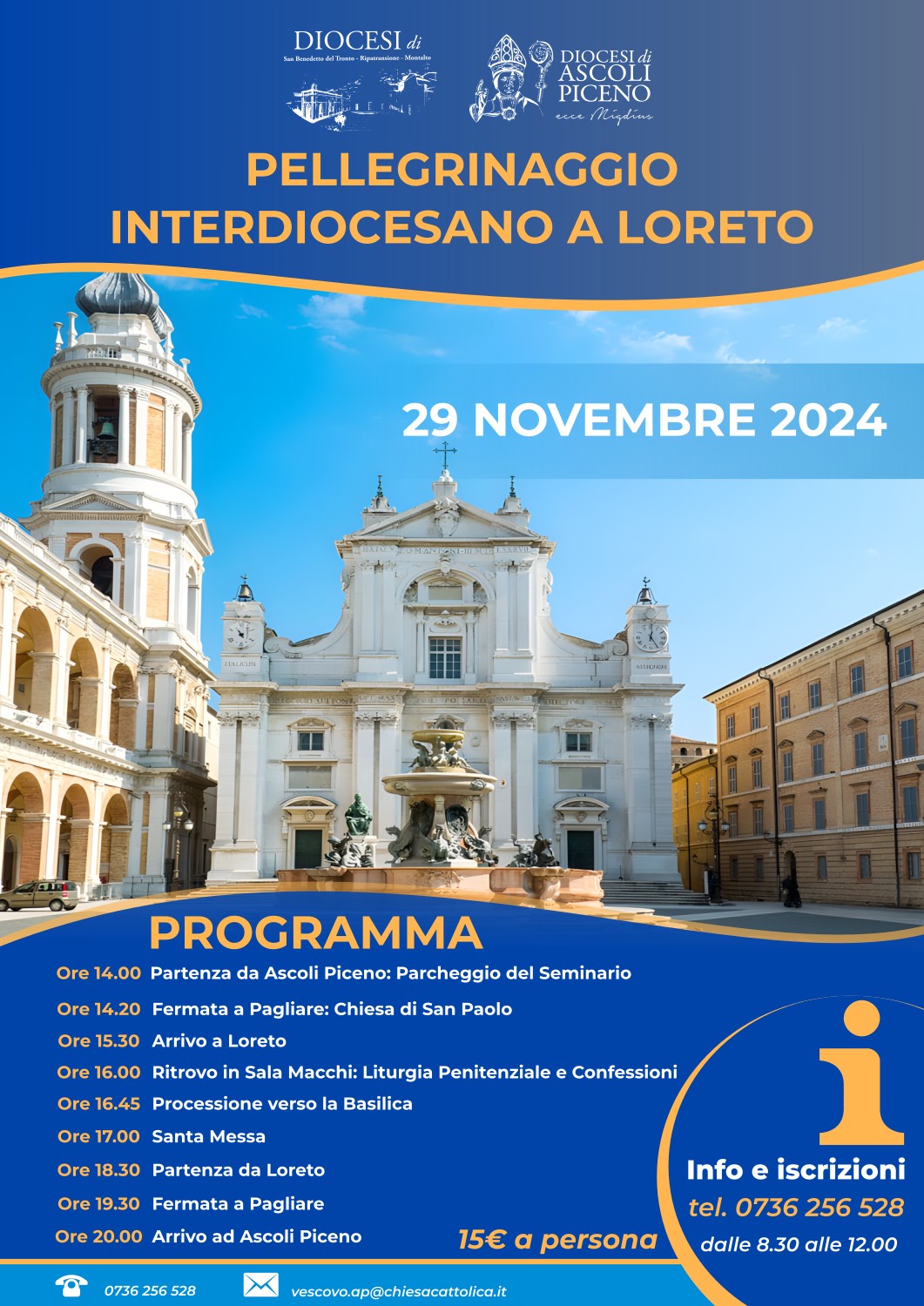 Pellegrinaggio interdiocesano a Loreto - 29 novembre 2024 - locandina