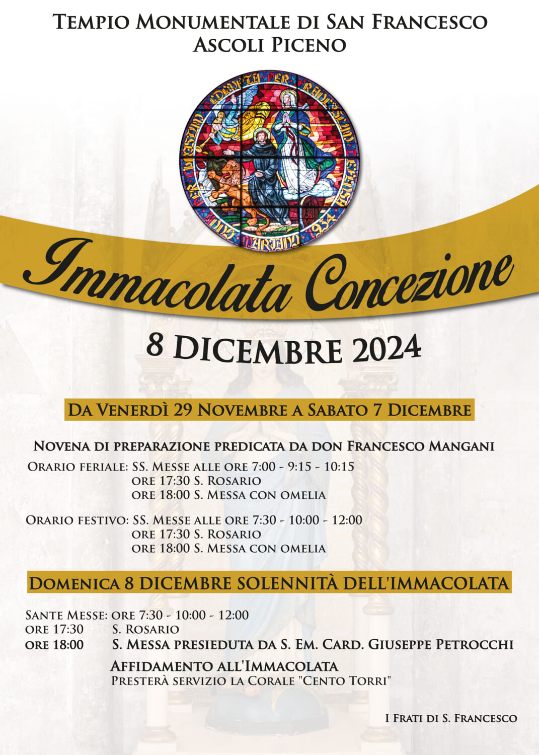 Solennità dell'Immacolata Concezione: tutte le Celebrazioni - locandina